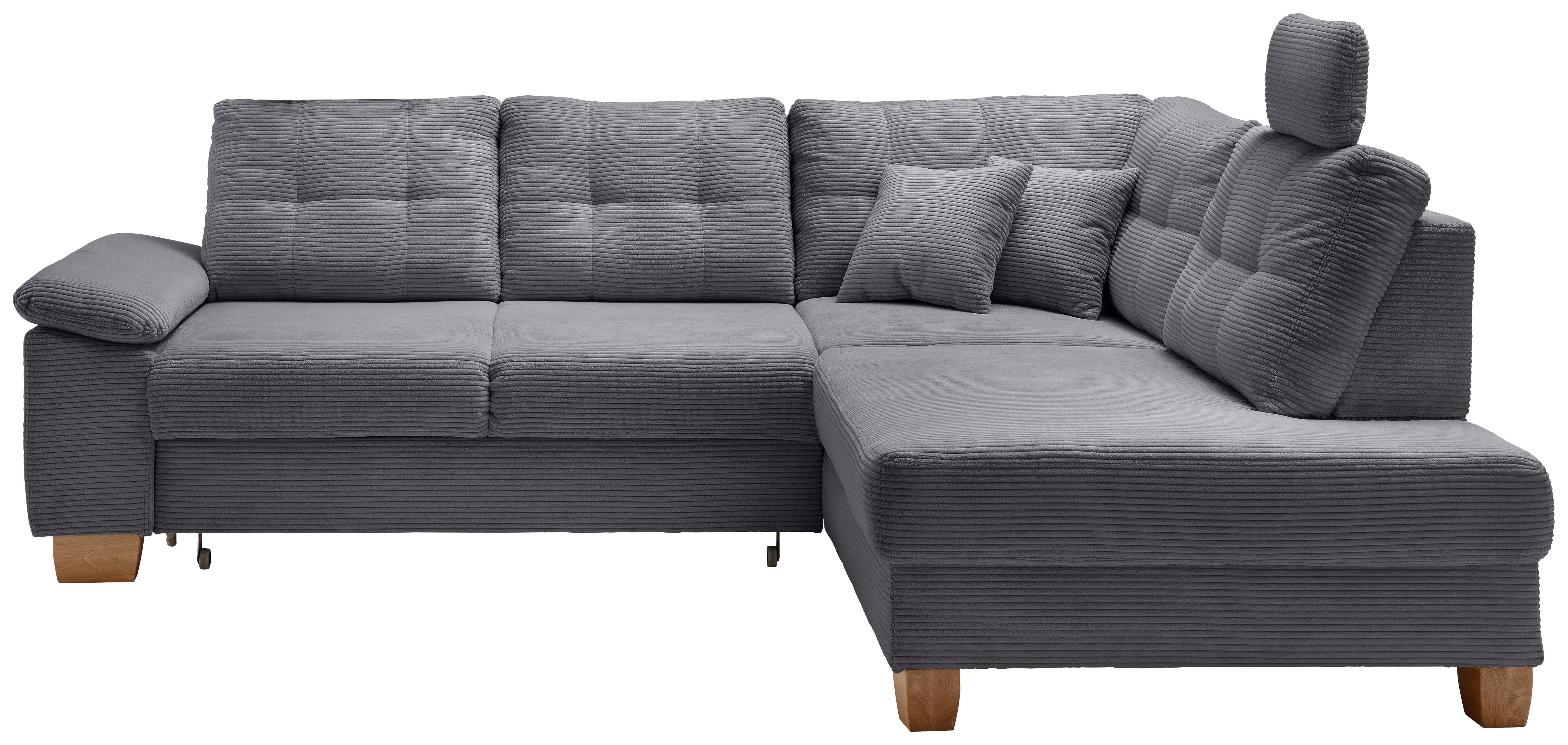 ECKSOFA Brizzini, Grau S: 274x206 cm - Naturfarben/Grau, MODERN, Textil (274/206cm) - Livetastic