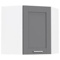 Eckoberschrank Colura - Anthrazit/Weiß, Trend, Holzwerkstoff/Kunststoff (57/60/57cm) - MID.YOU