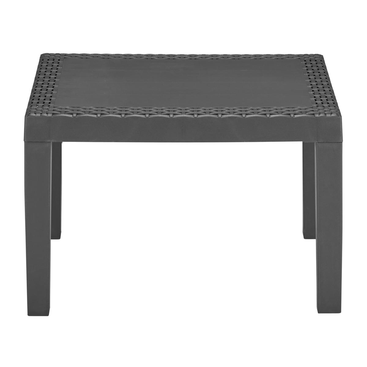 Balkonmöbel Set Akita Kunststoff mit Kissen - Anthrazit/Grau, MODERN, Kunststoff/Textil - Ondega