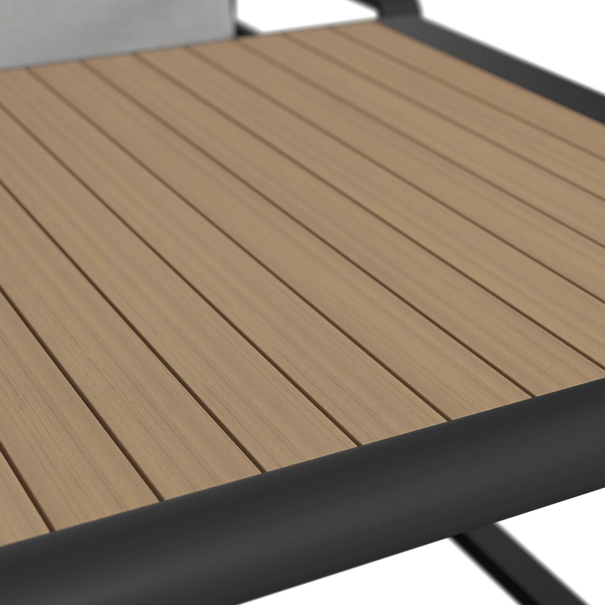 JEDÁLENSKÁ TERASOVÁ SÚPRAVA ARUBA - čierna/farba hrušky, Modern, kov/textil - Bessagi Garden