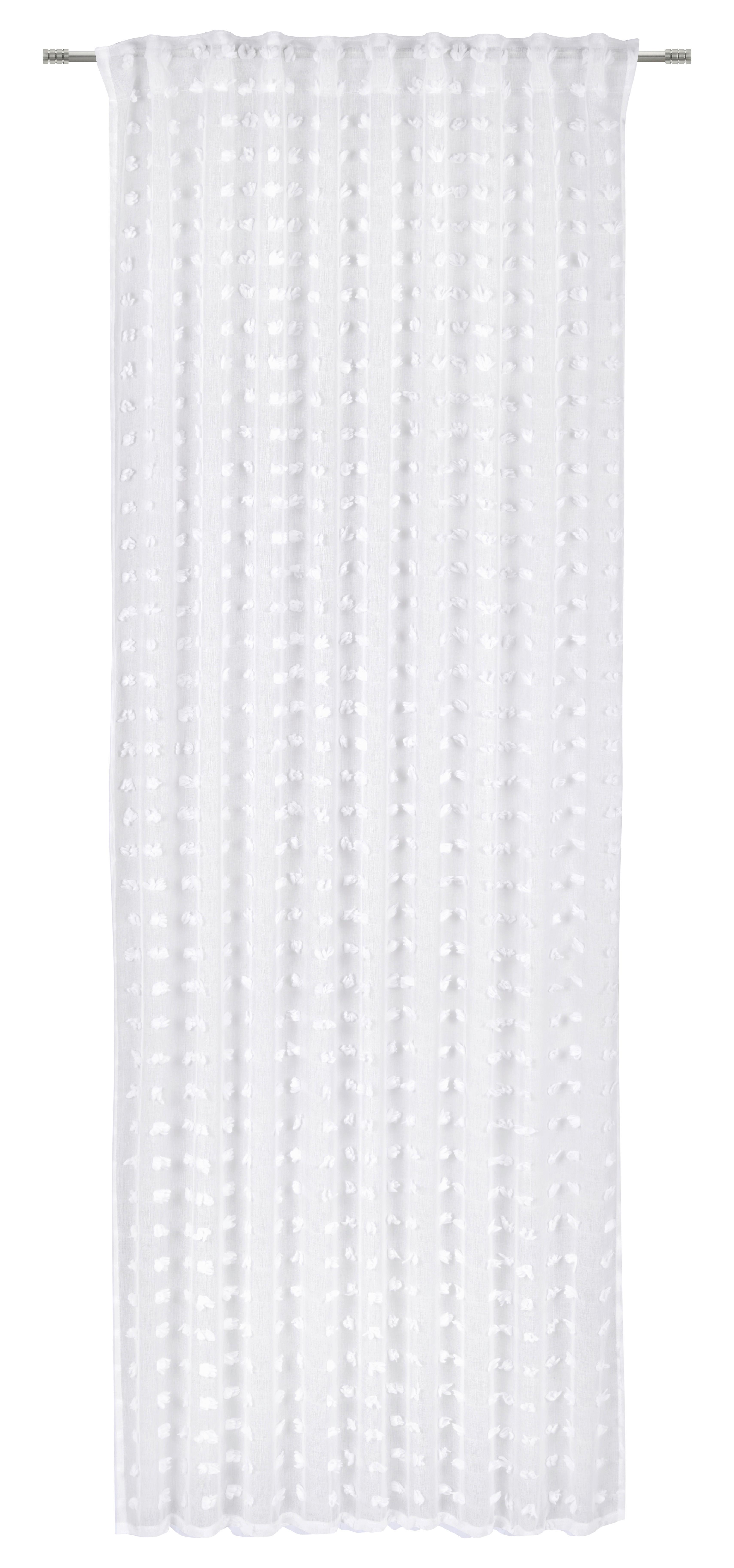 HOTOVÝ ZÁVĚS BELLA -EXT- - bílá, Romantický / Rustikální, textil (140/245cm) - Modern Living