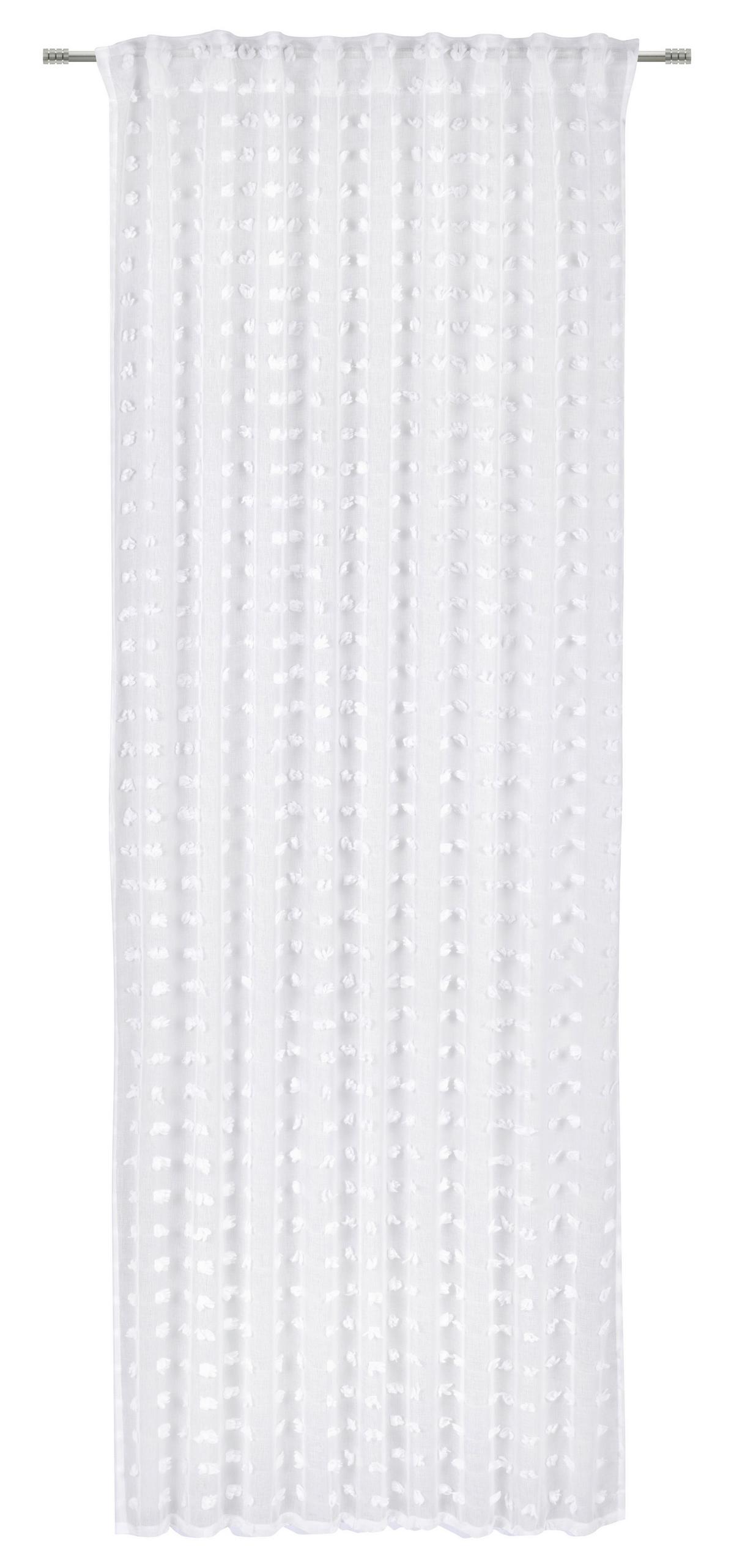 HOTOVÝ ZÁVĚS BELLA -EXT- - bílá, Romantický / Rustikální, textil (140/245cm) - Modern Living