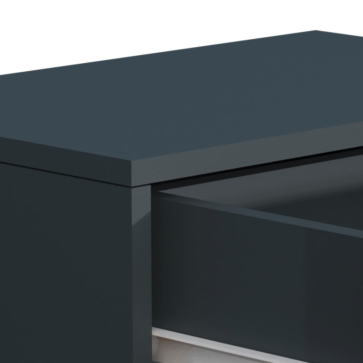 Nachtkästchen USAl L B: 45 cm Anthrazit - Anthrazit, MODERN, Holzwerkstoff (45/30/32cm) - MID.YOU