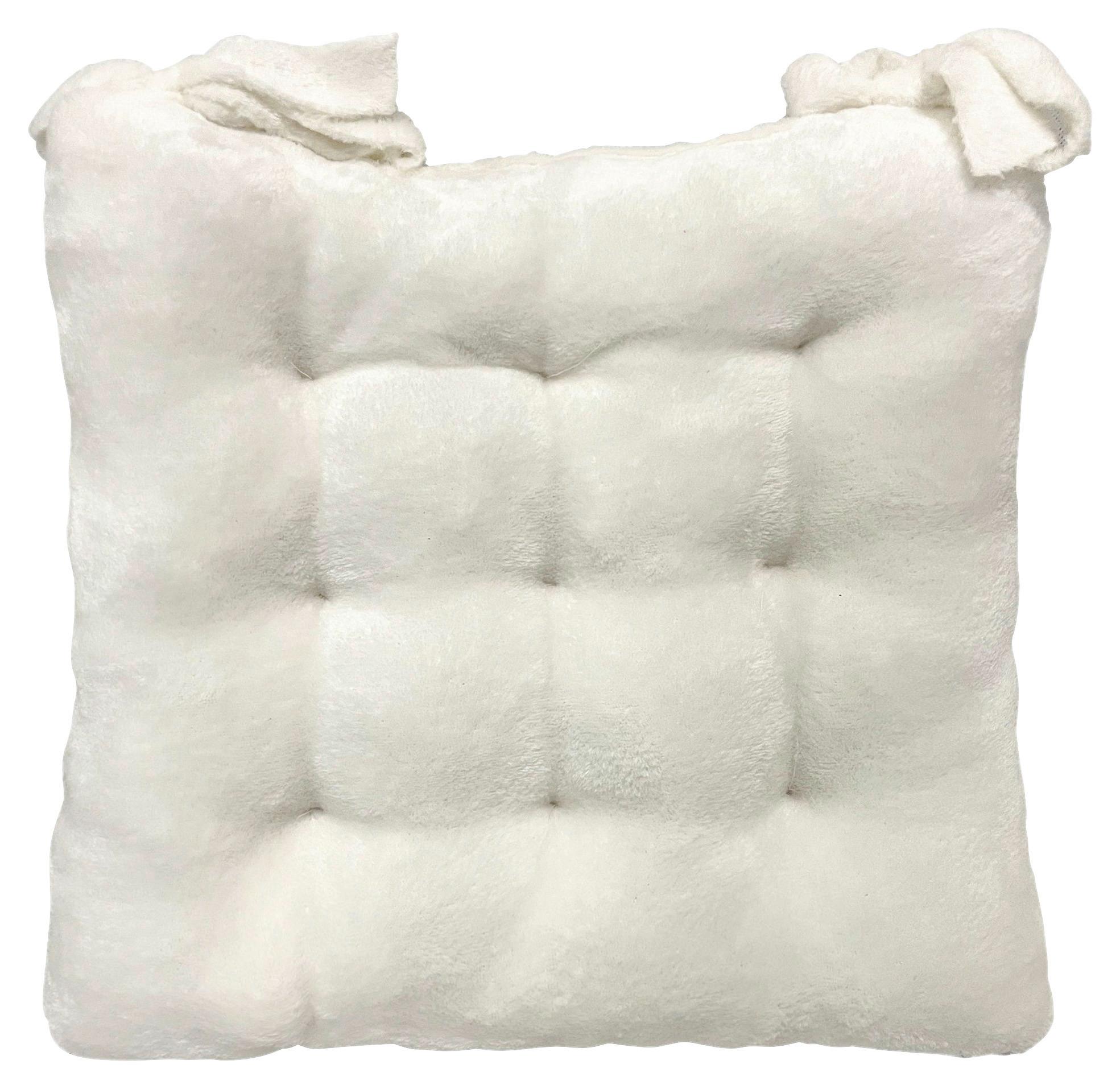 Sitzkissen Marlies - Perlmutt, MODERN, Textil (38/38/4cm) - Luca Bessoni