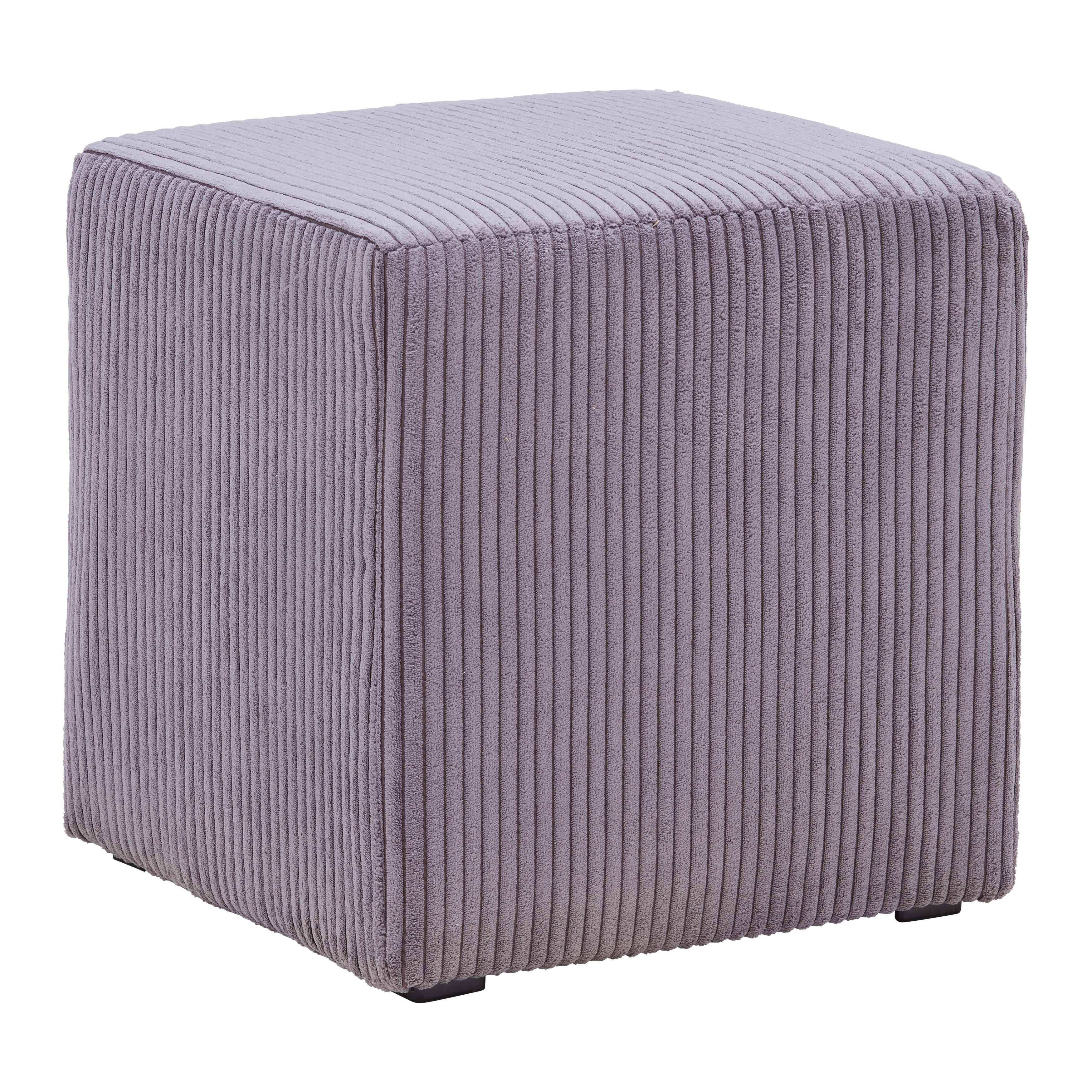 Taburetka BALI, tmavosivá - čierna/tmavosivá, Modern, textil (45/42/45cm) - Mömax