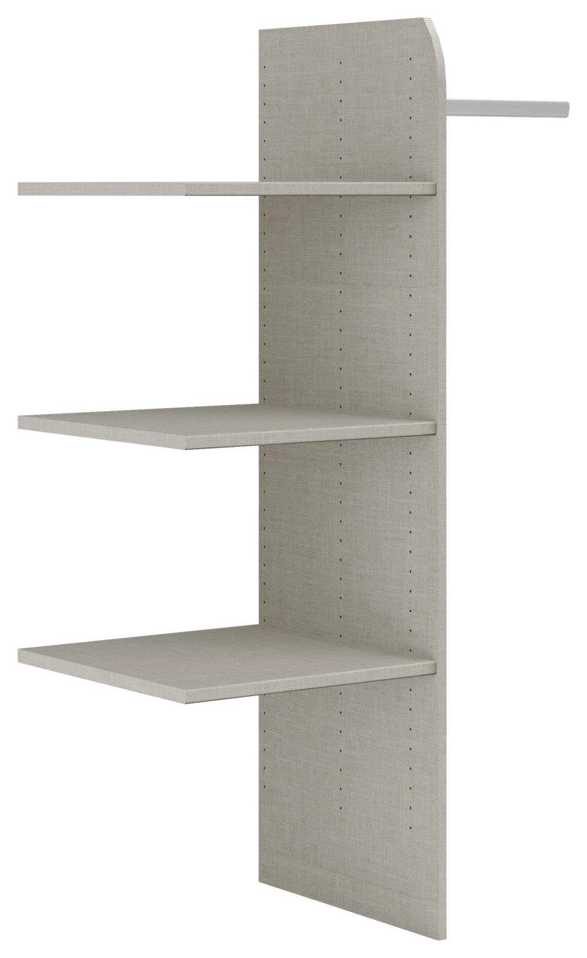 Inneneinteilung Fifty Grau mit Kleiderstange, B: 78cm - Grau, KONVENTIONELL, Holzwerkstoff (78/148/51cm) - Luca Bessoni