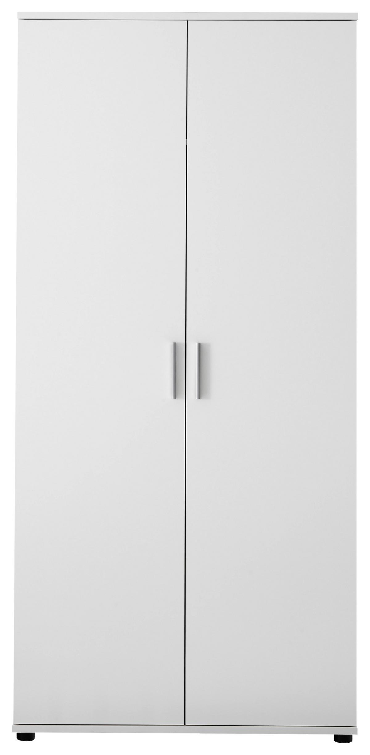 Kinderkleiderschrank B: 90 cm Bibo, Weiß - Weiß, KONVENTIONELL, Holzwerkstoff (90/191/55cm) - MID.YOU