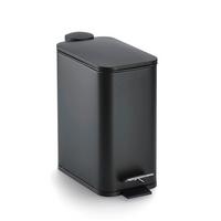 Treteimer in Schwarz LxBxH: ca. 28,7x14x29 cm - Schwarz, Basics, Metall (28,7/14/29cm) - Zeller Present