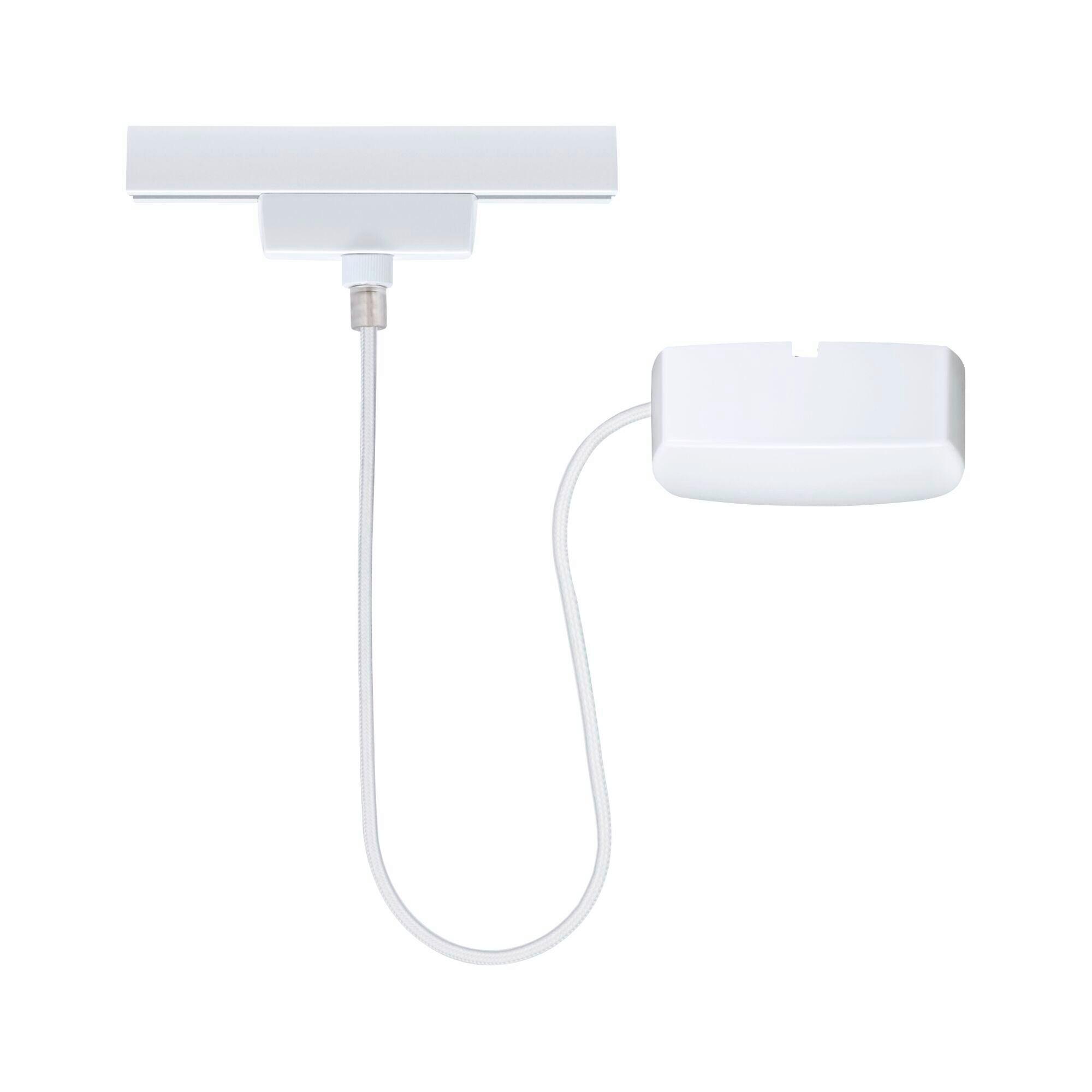 Schienensystem-Einspeiser 95671 Urail Kabele. Zigbee Sw - Weiß, Basics, Metall (16,5/100cm) - Paulmann