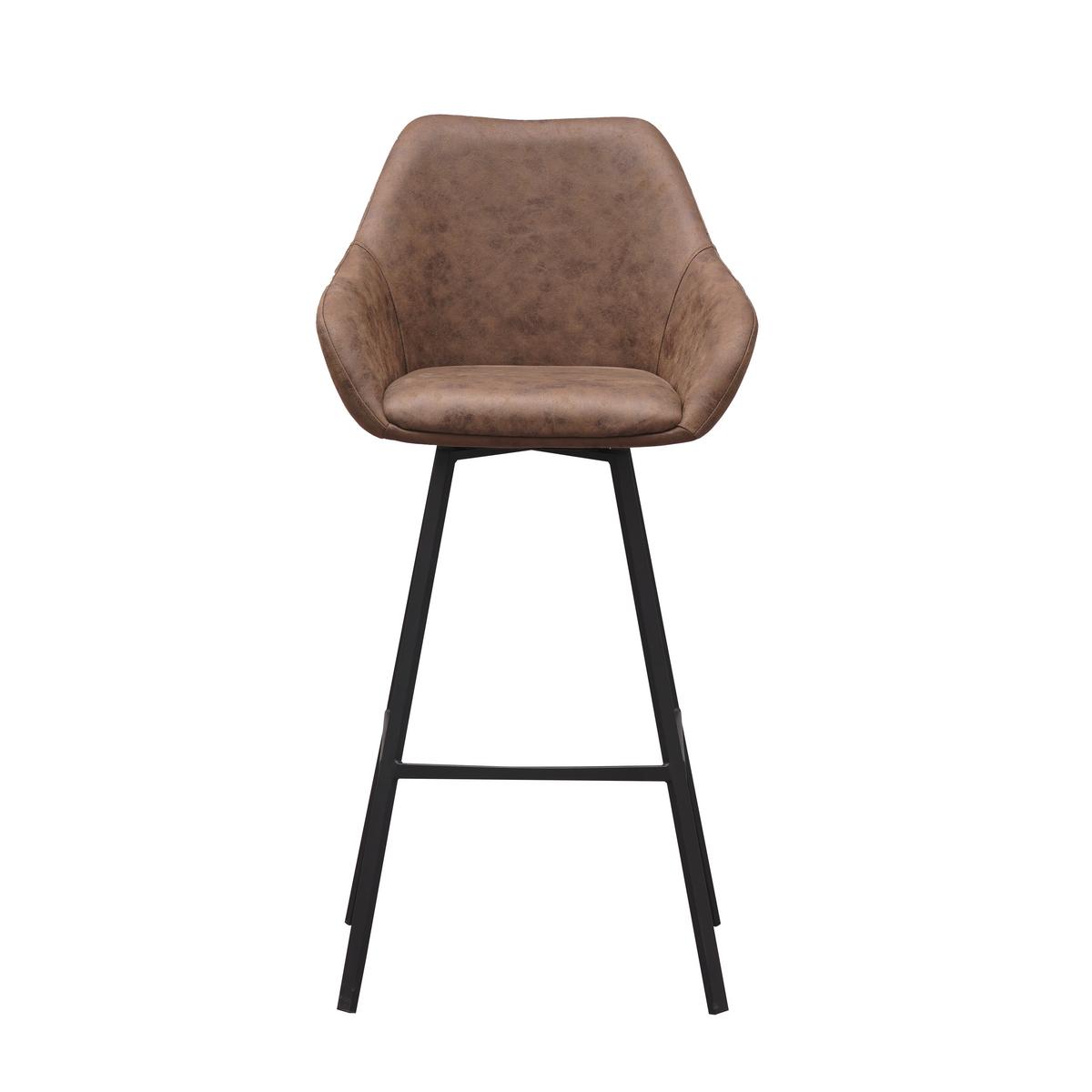 Barhocker-Set Casper Grün B: 55 cm - Schwarz/Grün, MODERN, Textil/Metall (55/109/57cm) - MID.YOU