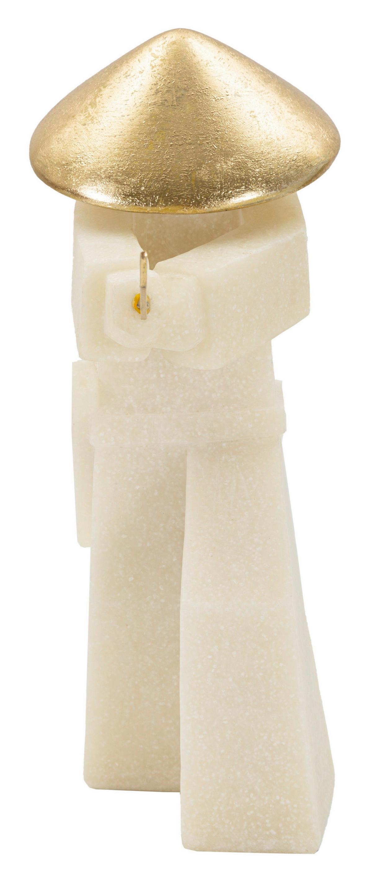 Skulptur Kunststoff/metall, Weiß/gold - Basics, Kunststoff/Metall (34/30/12cm)