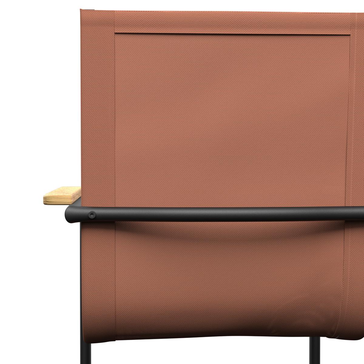 SADA ZAHRADNÍCH KŘESEL DAISY - černá/červená, Moderní, kov/dřevo (55,5/95/55cm) - Bessagi Garden