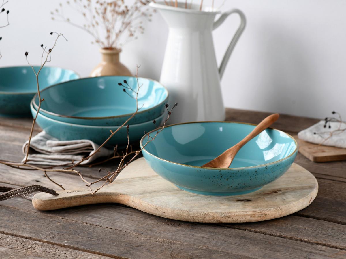 Schüsselset Nature Collection Water, 4--Teilig., Blau - Blau, Design, Keramik - Creatable