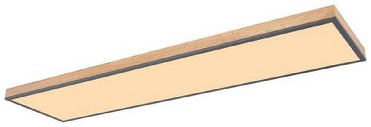 LED-Deckenleuchte 416080wd5-Cct L:  120 - Opal/Graphitfarben, Basics, Holz/Kunststoff (120/30/7,5cm) - Globo