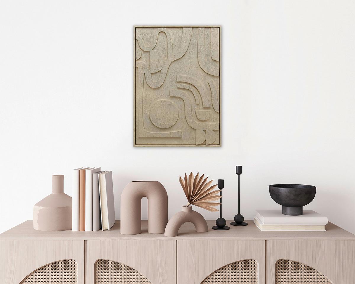 Obraz na plátně MIKE, 50x70x3cm - přírodní barvy/světle hnědá, Moderní, kompozitní dřevo/textil (50/70/3cm) - Mömax