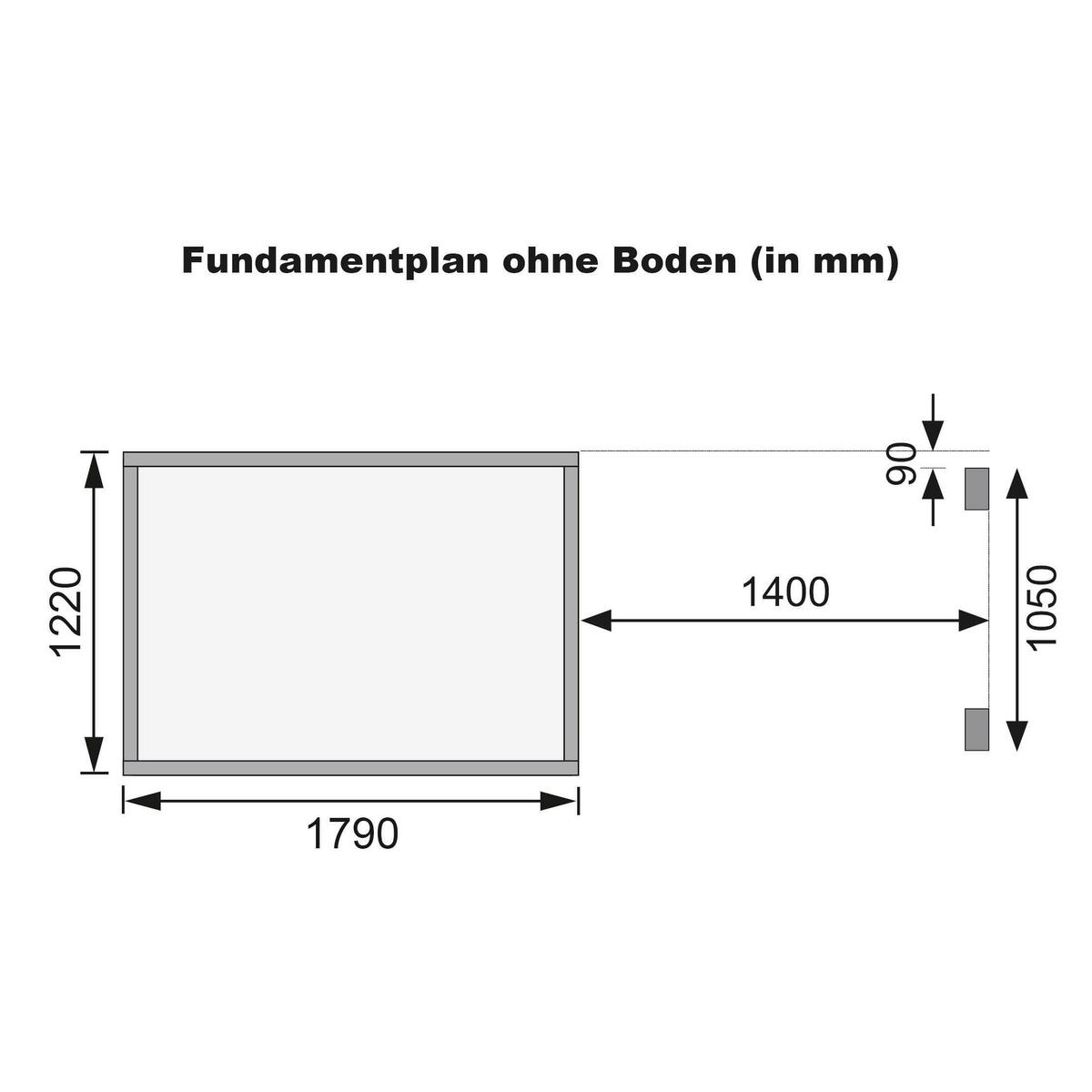 Gartenhaus Kappeln 2 39558 Kappeln 2 - Fichtefarben, Basics, Holz (182/122/220cm)