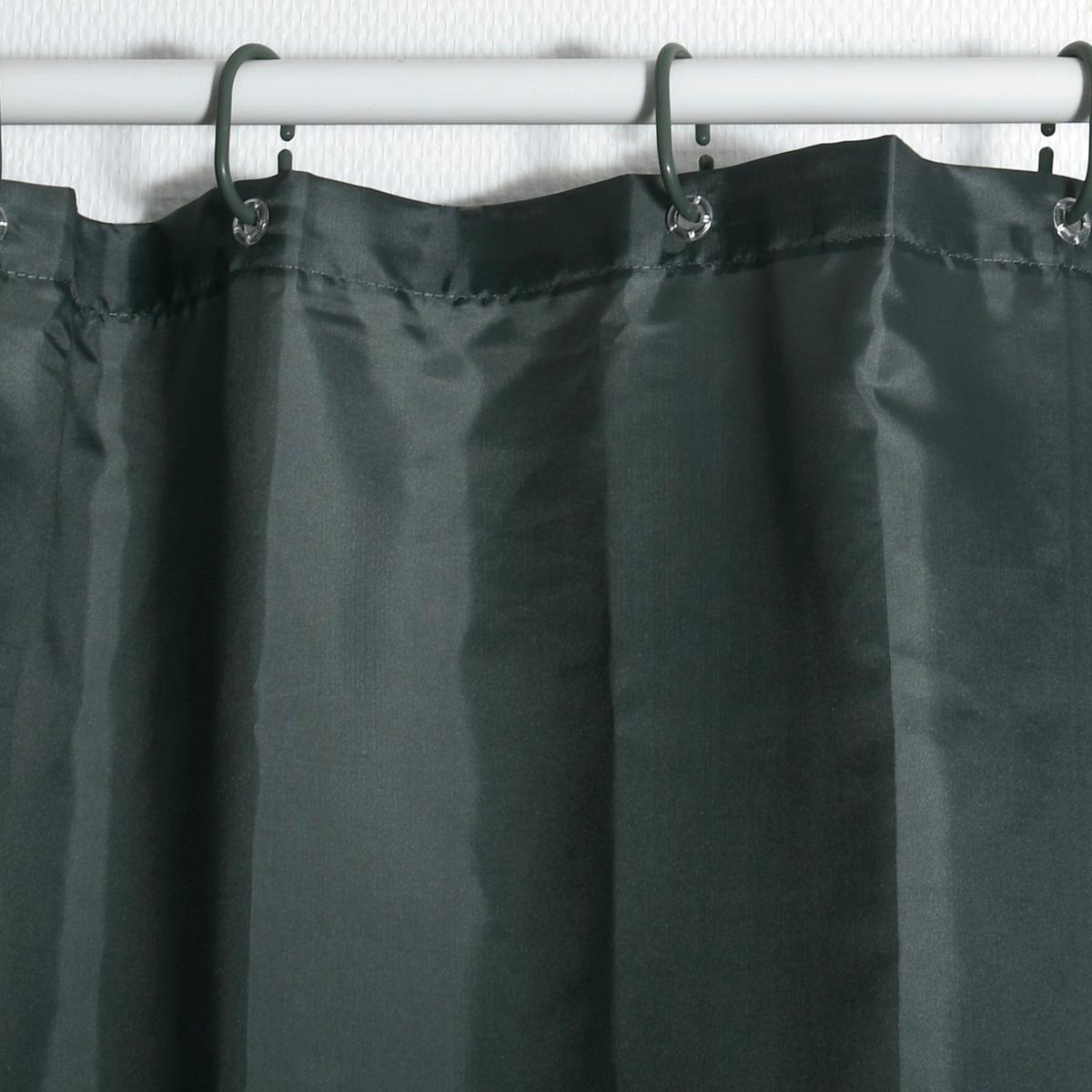 Duschvorhang in Dunkelgrün Textil/Mischgewebe - Dunkelgrün, Basics, Textil (180cm) - MSV