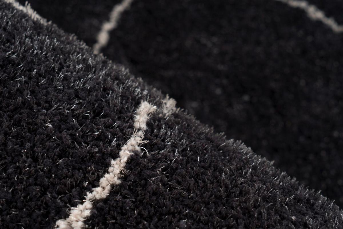 HOCHFLORTEPPICH Anthrazit/Grau - Anthrazit, KONVENTIONELL, Textil (160/230cm) - Kayoom