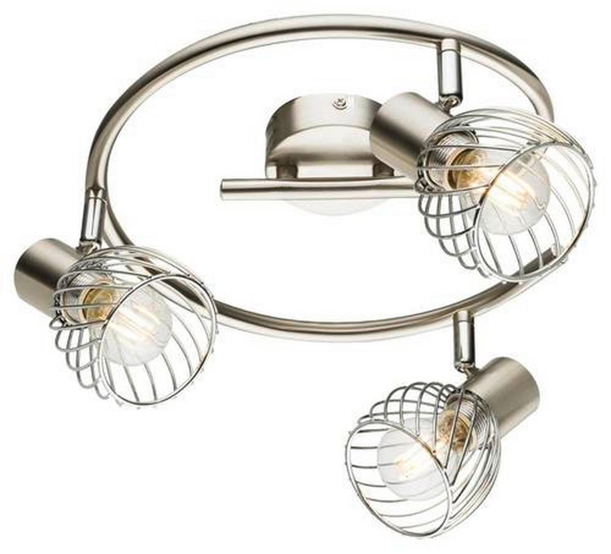 Strahler Sina 3-flammig Verstellbar Ø 28 Cm - Chromfarben, Trend, Metall (28/14,5cm) - Globo