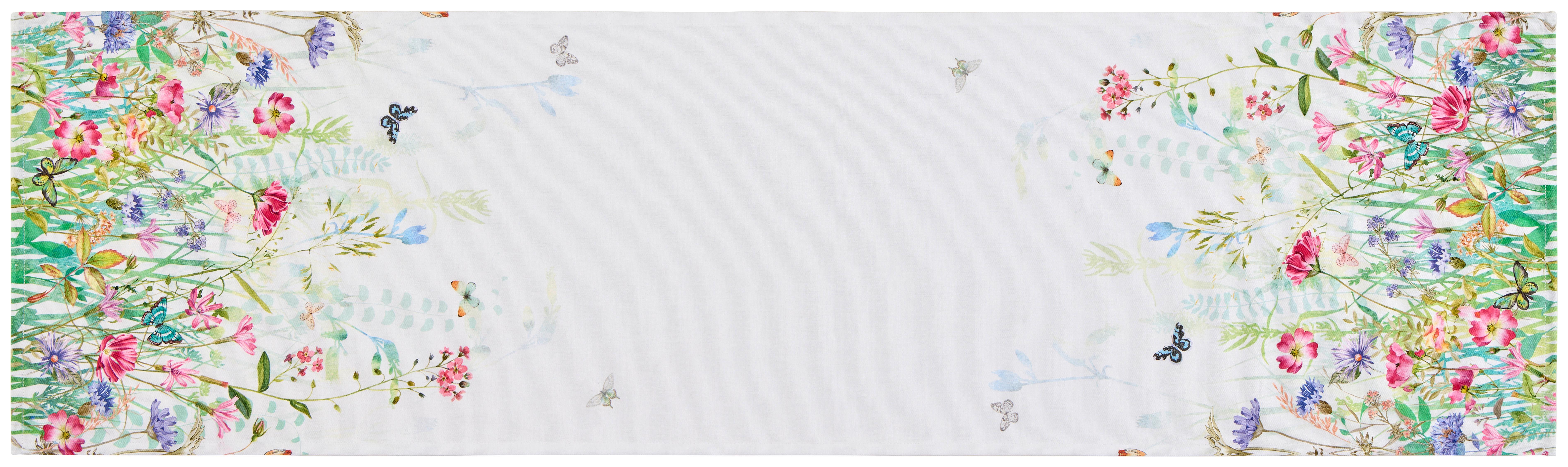 TISCHLÄUFER BLÜTENTANZ - Multicolor, MODERN, Textil (40/140cm) - Luca Bessoni