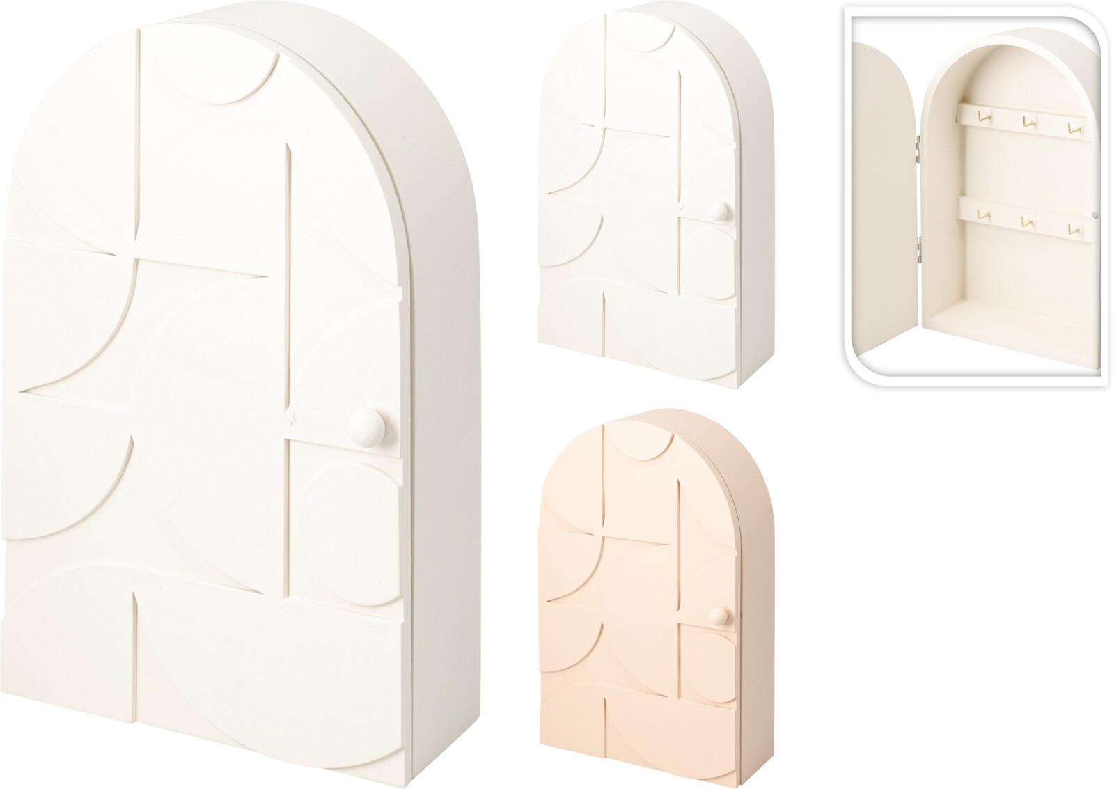 Kulcstartó Szekrény Kulcstartó Szekrény - terrakotta/fehér, Basics, fa (18/6.5/27cm)