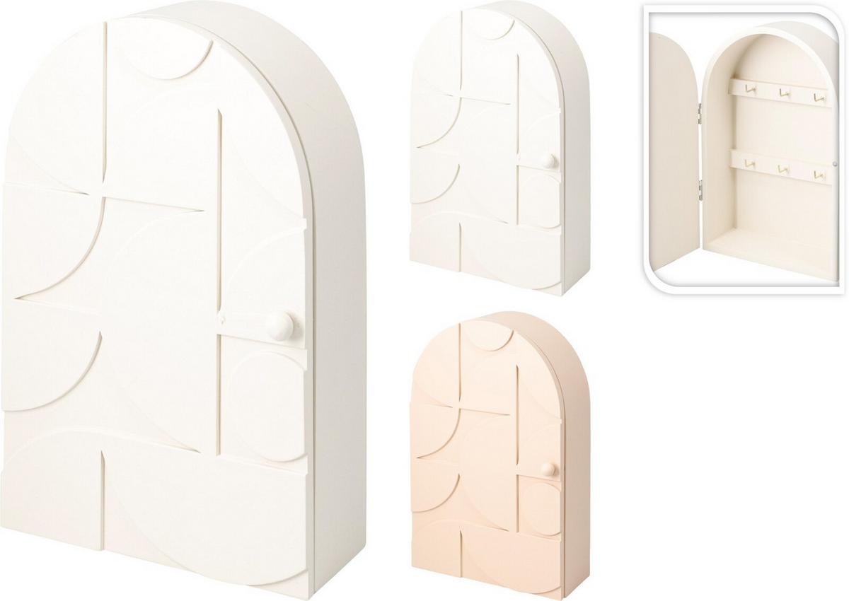 Kulcstartó Szekrény Kulcstartó Szekrény - terrakotta/fehér, Basics, fa (18/6.5/27cm)