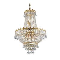 Kristály Függőlámpa Versailles 9112-52go - aranyszínű, Konventionell, üveg/fém (55/131cm)