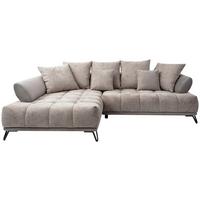 ECKSOFA LARGO N Taupe S: 184x262 cm - Taupe/Schwarz, MODERN, Textil (184/262cm) - MID.YOU