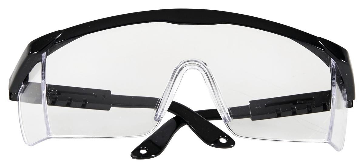 Schutzbrille Finn Schwarz Aus Kunststoff, Einheitsgröße - Transparent/Schwarz, KONVENTIONELL, Kunststoff