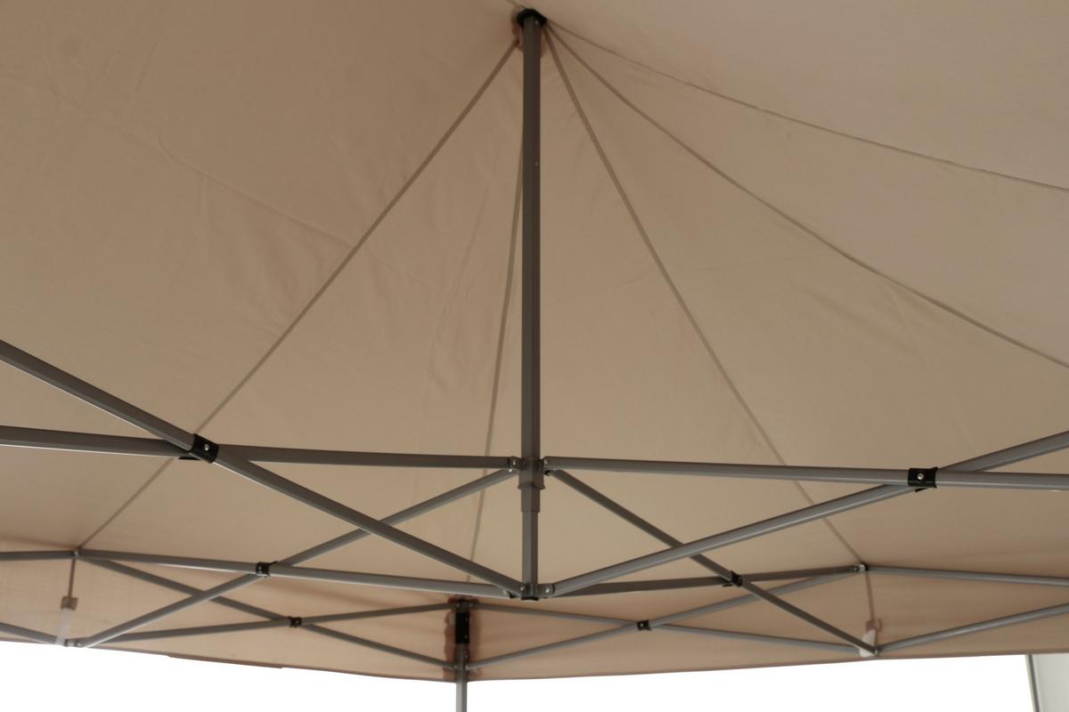 Pavillon L30551 450x300 Cm Seitenteilen + Uv-Beständig - Taupe, KONVENTIONELL, Textil/Metall (450/330/300cm) - Siena Garden