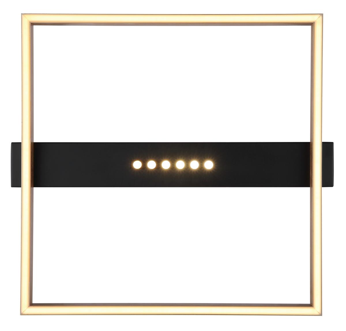 Led-deckenleuchte 48461-21 - Goldfarben/Schwarz, Design, Kunststoff/Metall (43/39,2/6,9cm) - Globo