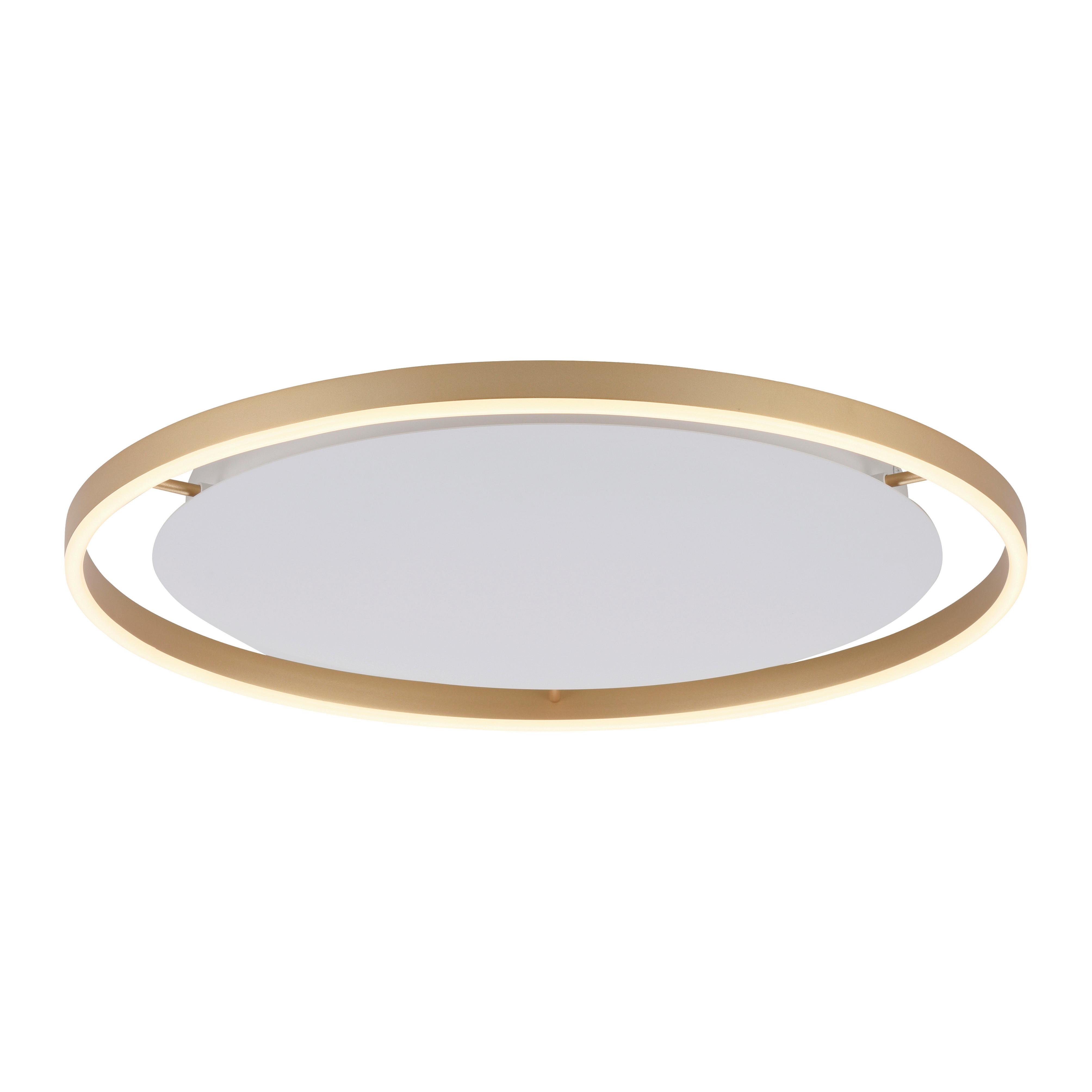 LED-Deckenleuchte 15392-60 Riuts - Messingfarben, Design, Kunststoff/Metall (58,5/58,5/5,3cm)