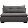 2-Sitzer-Sofa Yellow Mit Schlaffunktion Grau Cord - Schwarz/Grau, Design, Textil (154/93/85cm) - MID.YOU