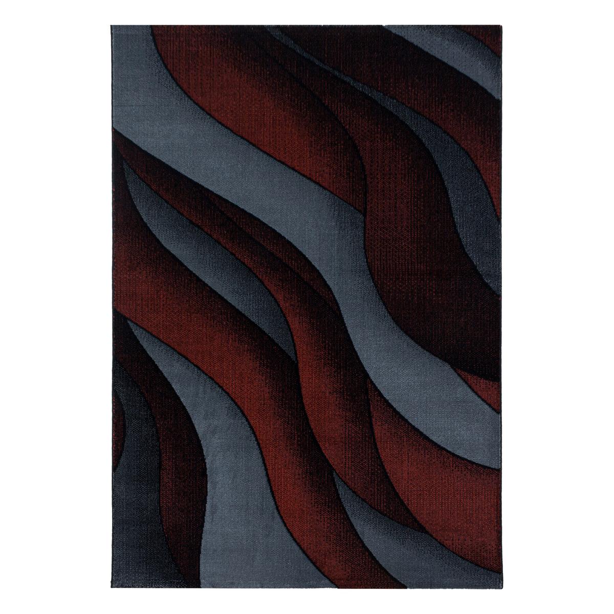 Webteppich Rot/grau Naturfaser Costa 240x340 Cm - Rot, Design, Textil (240/340cm)