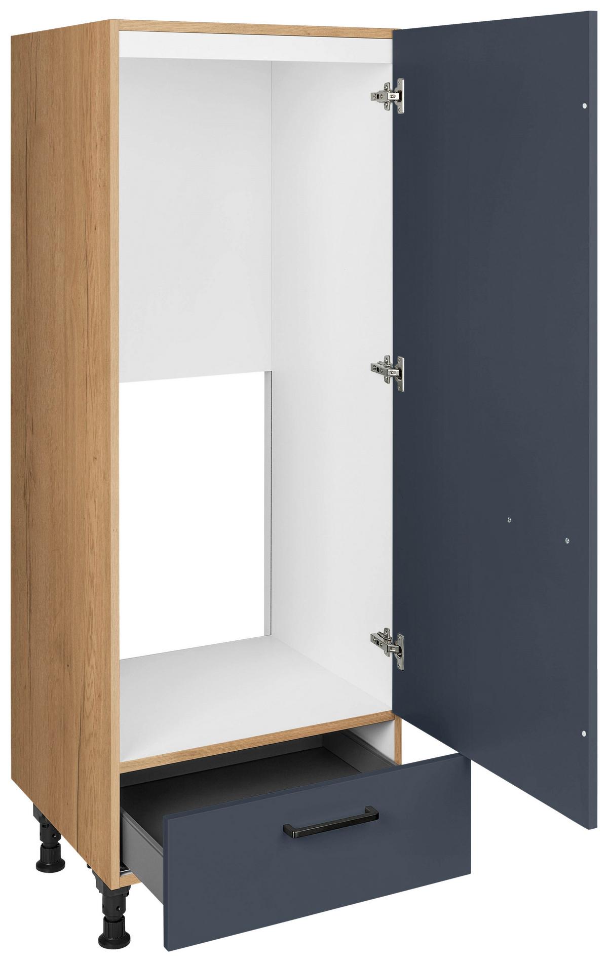 Geräteumbauschrank Easytouch - Blau/Eichefarben, MODERN, Holzwerkstoff (60/168/58cm) - Nobilia