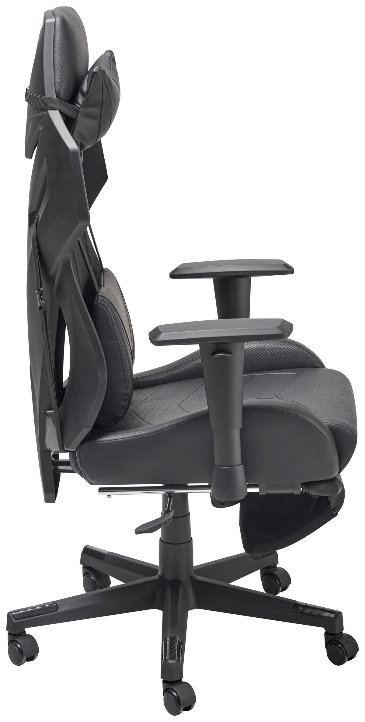Gamingstuhl Sorrent - Schwarz, LIFESTYLE, Holz/Kunststoff (70/122-130/61.5cm) - MID.YOU