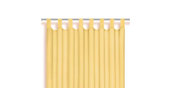 Vorhang mit Schlaufen und Band Utila 140x245 cm Gelb - Gelb, KONVENTIONELL, Textil (140/245cm) - Ondega