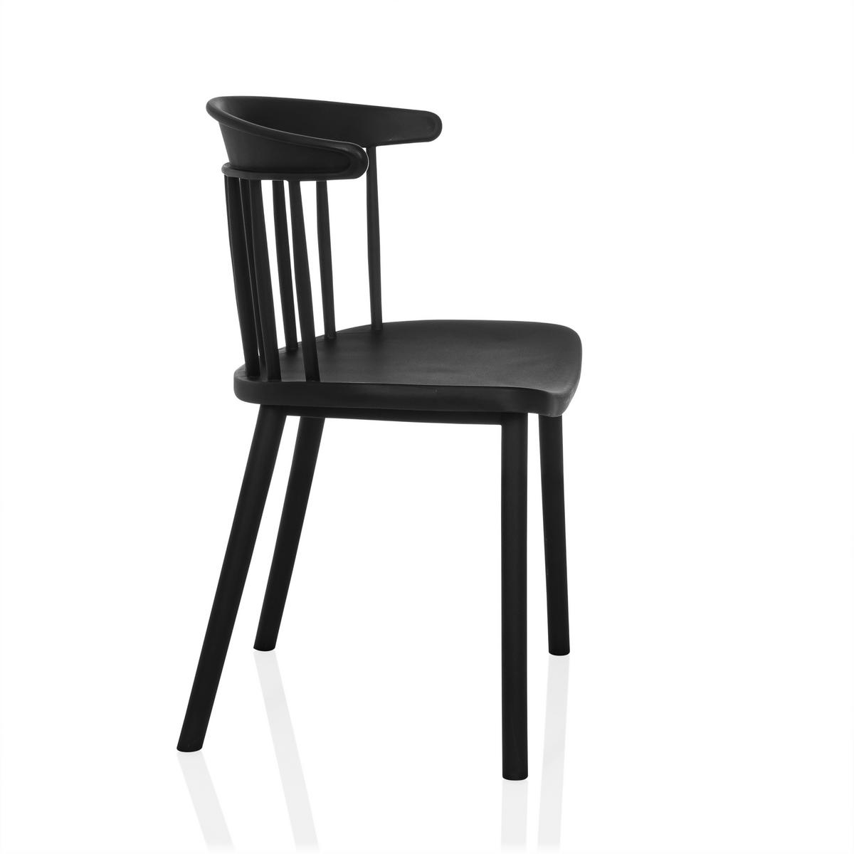 Besucherstuhl Artifo Schwarz B: 53 Cm - Schwarz, MODERN, Kunststoff (53/75/45cm) - MID.YOU