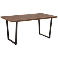 Stůl Dave  160x90cm - černá/barvy vlašských ořechů, Moderní, kov/dřevo (160/90/76cm) - Bessagi Home