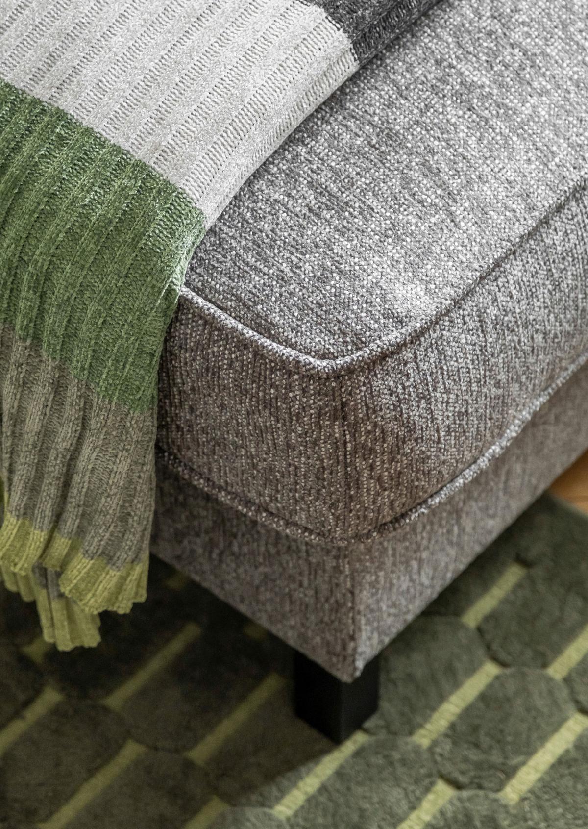 Wohnlandschaft Molly Grau U: 148x298x198 cm - Schwarz/Grau, Textil (148/298/198cm) - MID.YOU