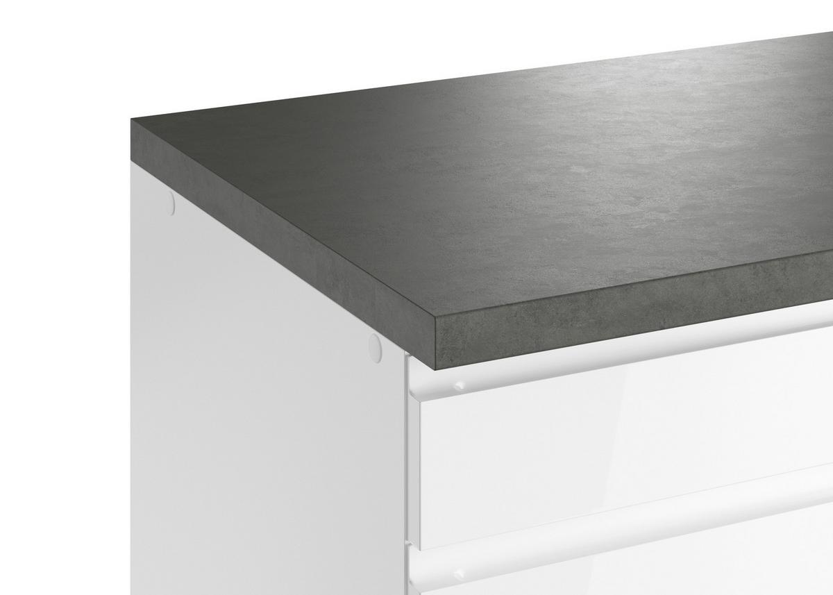 Kochfeldumbauschrank Monza B: 60 Cm Weiß/grau - Weiß Hochglanz/Weiß, LIFESTYLE, Holzwerkstoff (60/86/60cm) - Held