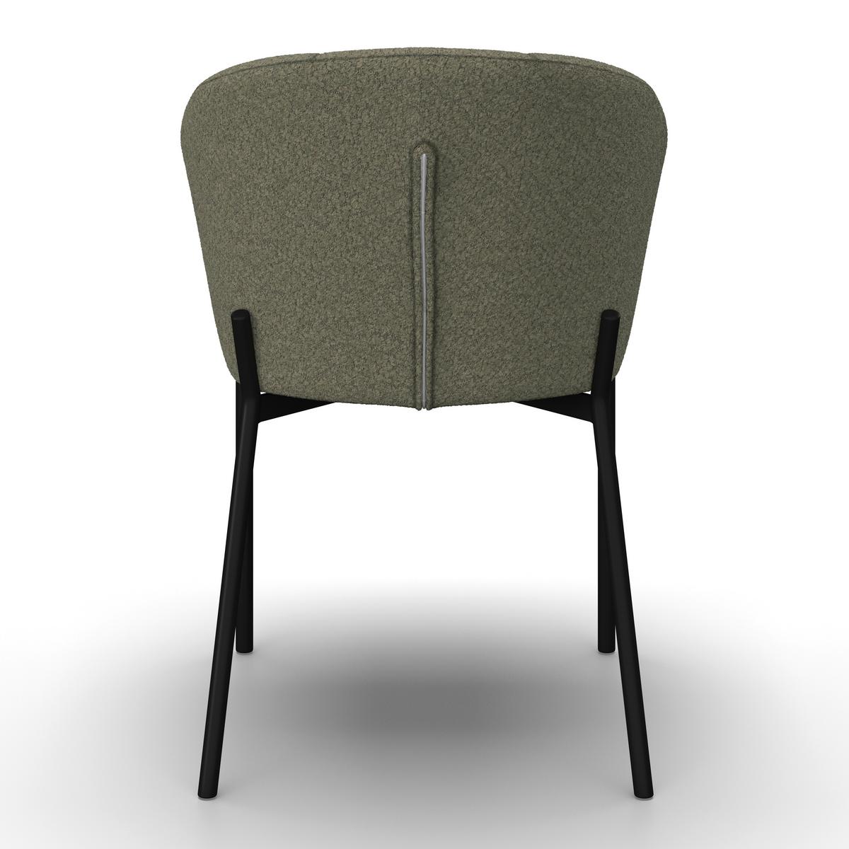 ŽIDLE ZOEY - černá/zelená, Moderní, kov/dřevo (48/79/61cm) - Bessagi Home