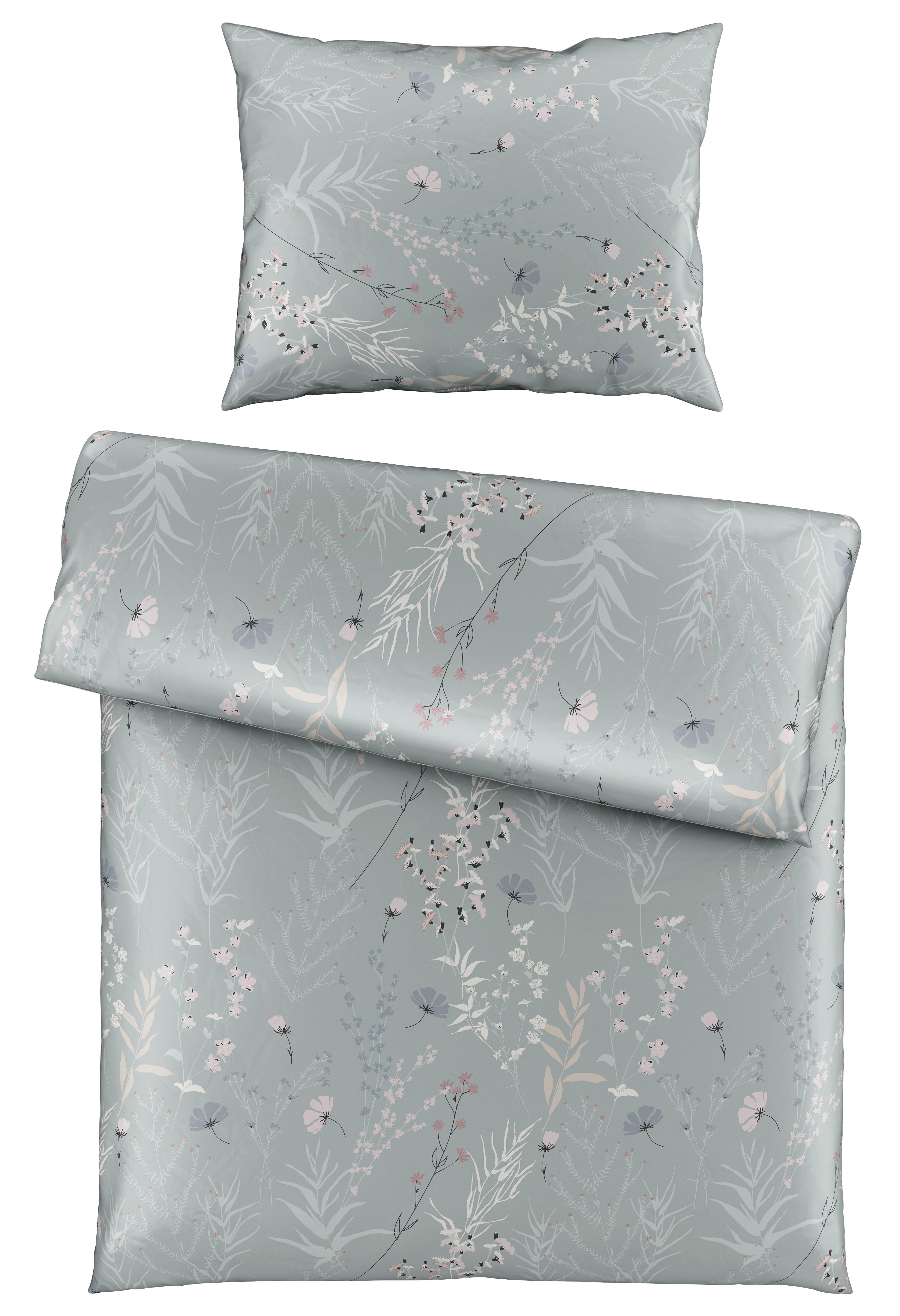 Posteľná bielizeň Lina, 70/90 140/200cm - sivá, Konventionell, textil (140/200cm) - Mömax