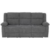 3-sitzer-sofa Chester Mit Relaxfunktion Grau B: 209 Cm - Schwarz/Grau, Basics, Textil (209/101/93cm) - P & B