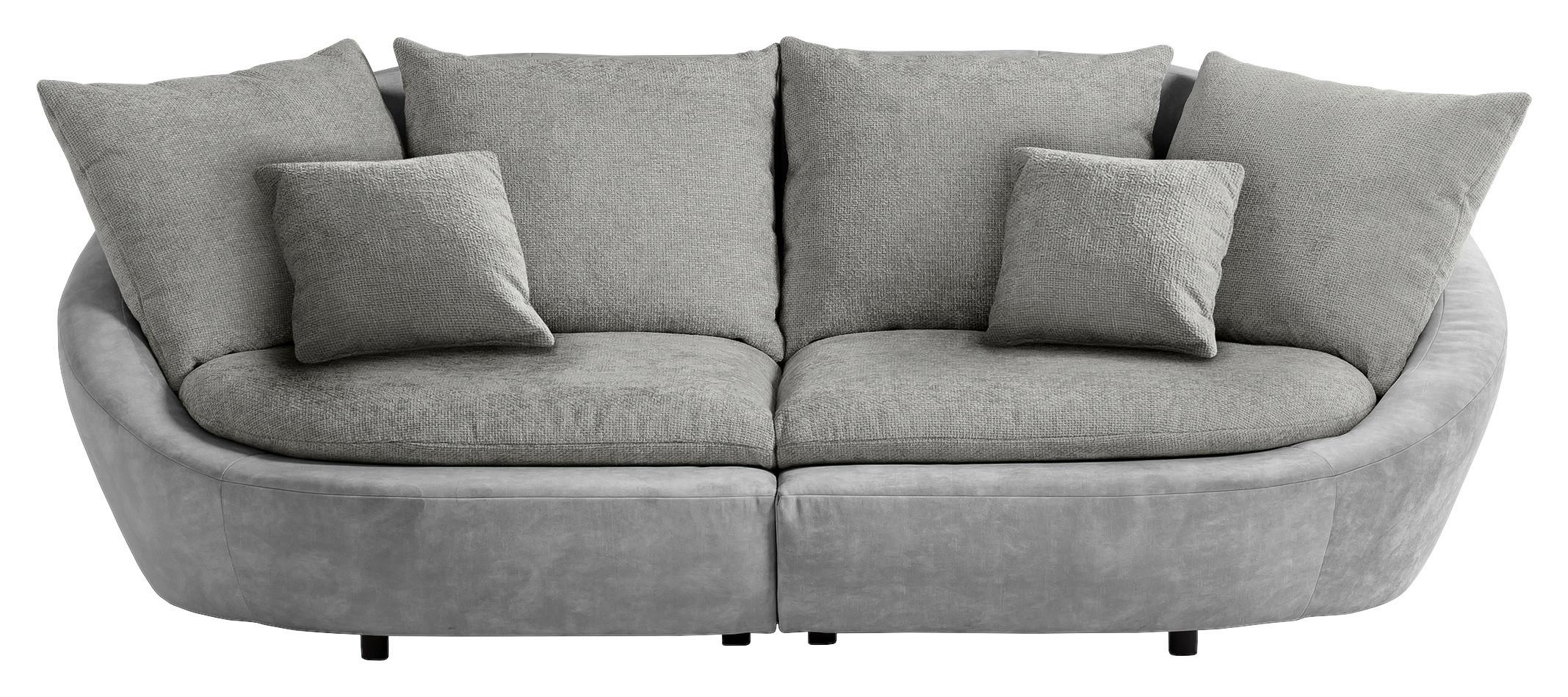 Big Sofa Maui B: 237 Cm Dunkelgrau Chenille - Dunkelgrau/Hellgrau, MODERN, Textil (237/87/131cm) - Trendmanufaktur