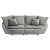 Big Sofa Maui B: 237 Cm Dunkelgrau Chenille - Dunkelgrau/Hellgrau, MODERN, Textil (237/87/131cm) - Trendmanufaktur