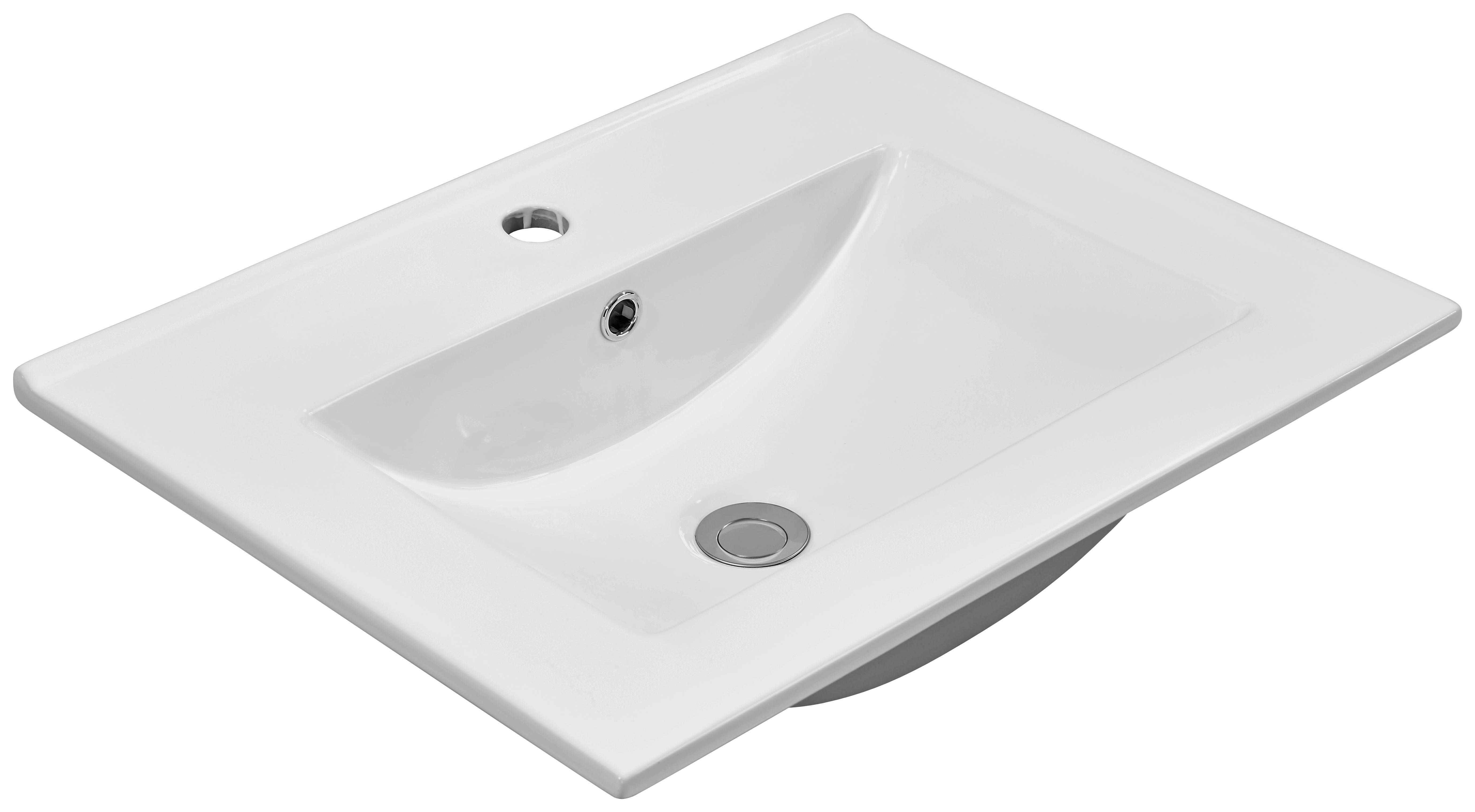 Mosdó Plan - Fehér, konvencionális, Kerámia (60/17/46cm)