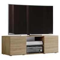 TV - skrinka Lowina š: 115 cm dub sonoma - čierna/farba duba, Konventionell, kompozitné drevo/plast (115/40/36cm) - MID.YOU