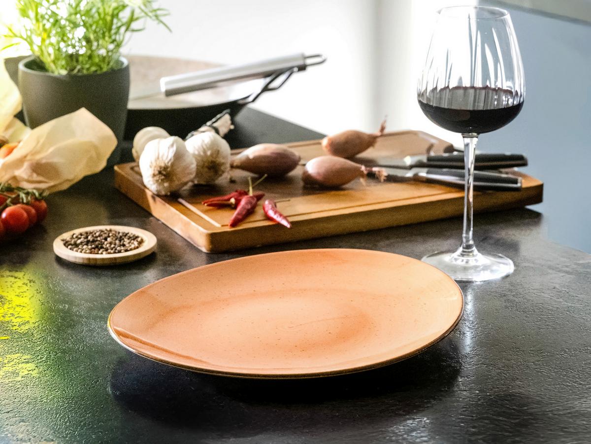 Steaktellerset Keramik, Terracotta - Terracotta, Basics, Keramik - Creatable