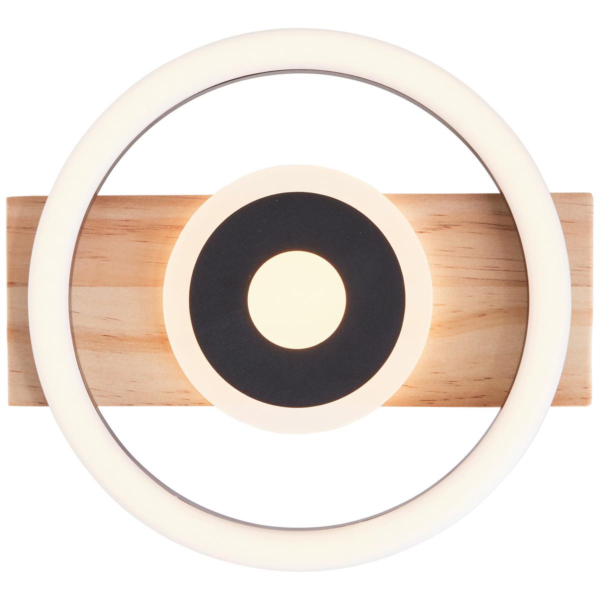 LED-Deckenleuchte G99926a76 Maureen - Hellbraun/Schwarz, Basics, Holz/Kunststoff (5,5/22/20cm) - Brilliant